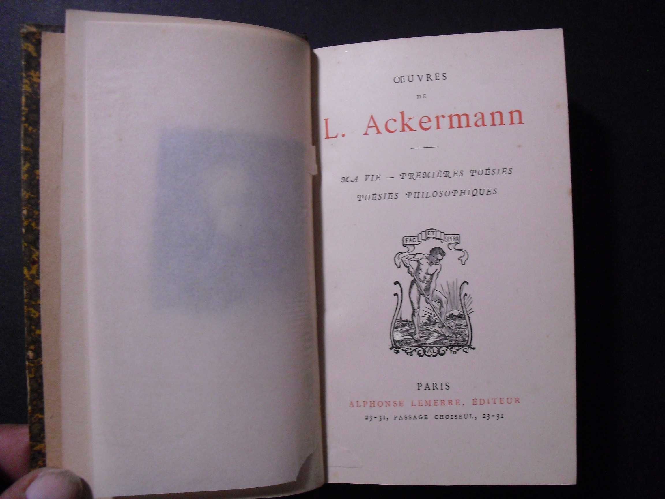 Ackermann (Louise);Oeuvres-Ma Vie-Premiéres Poésies