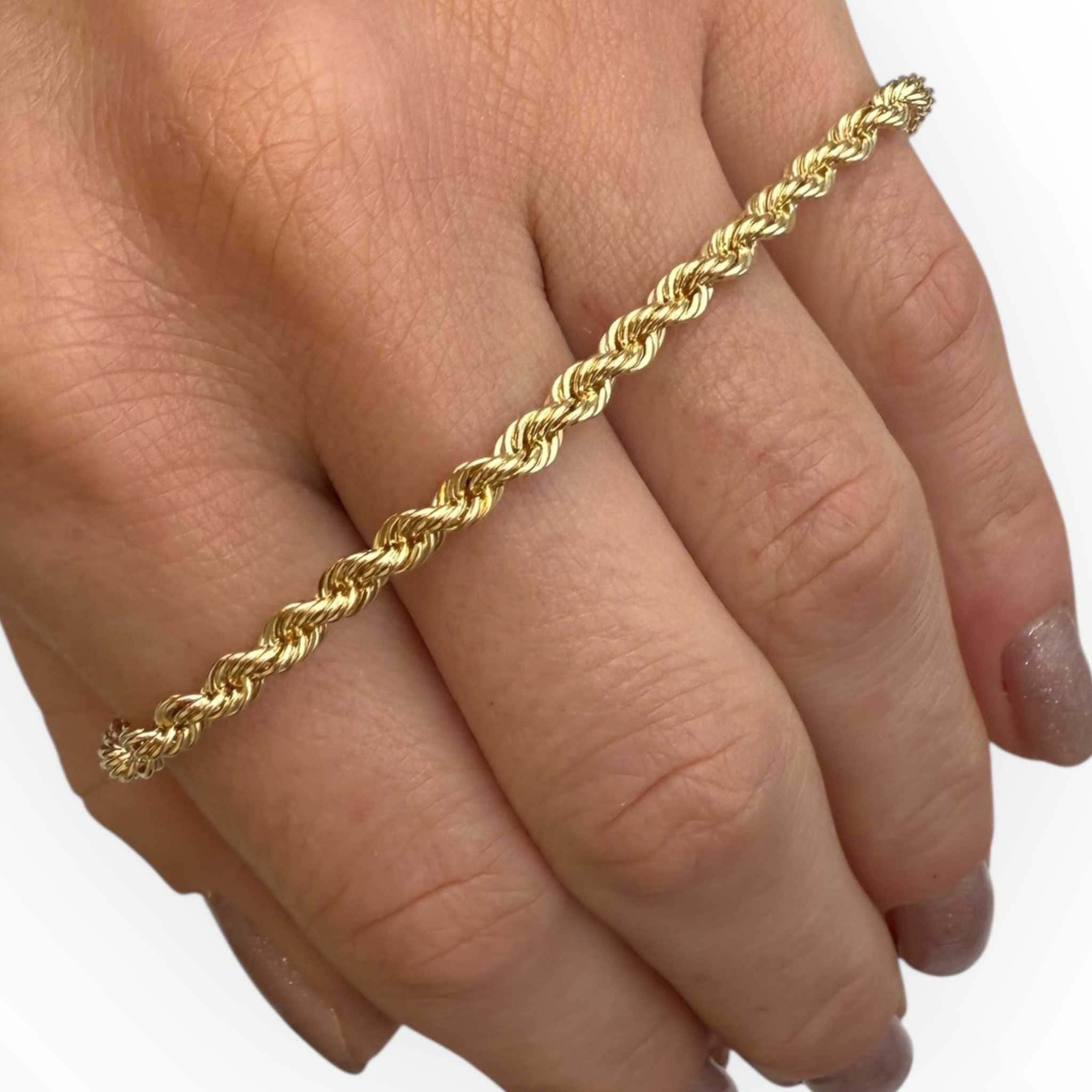 Nieużywana złota bransoletka PR.585 14K KORDEL