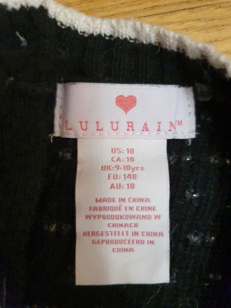 Sweter/tunika+czapka r.140/10 lat