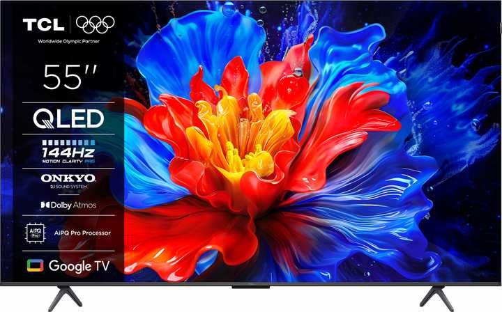 Телевізор TCL QLED 55T8C Google TV НОВИНКА 2025-2026 року!