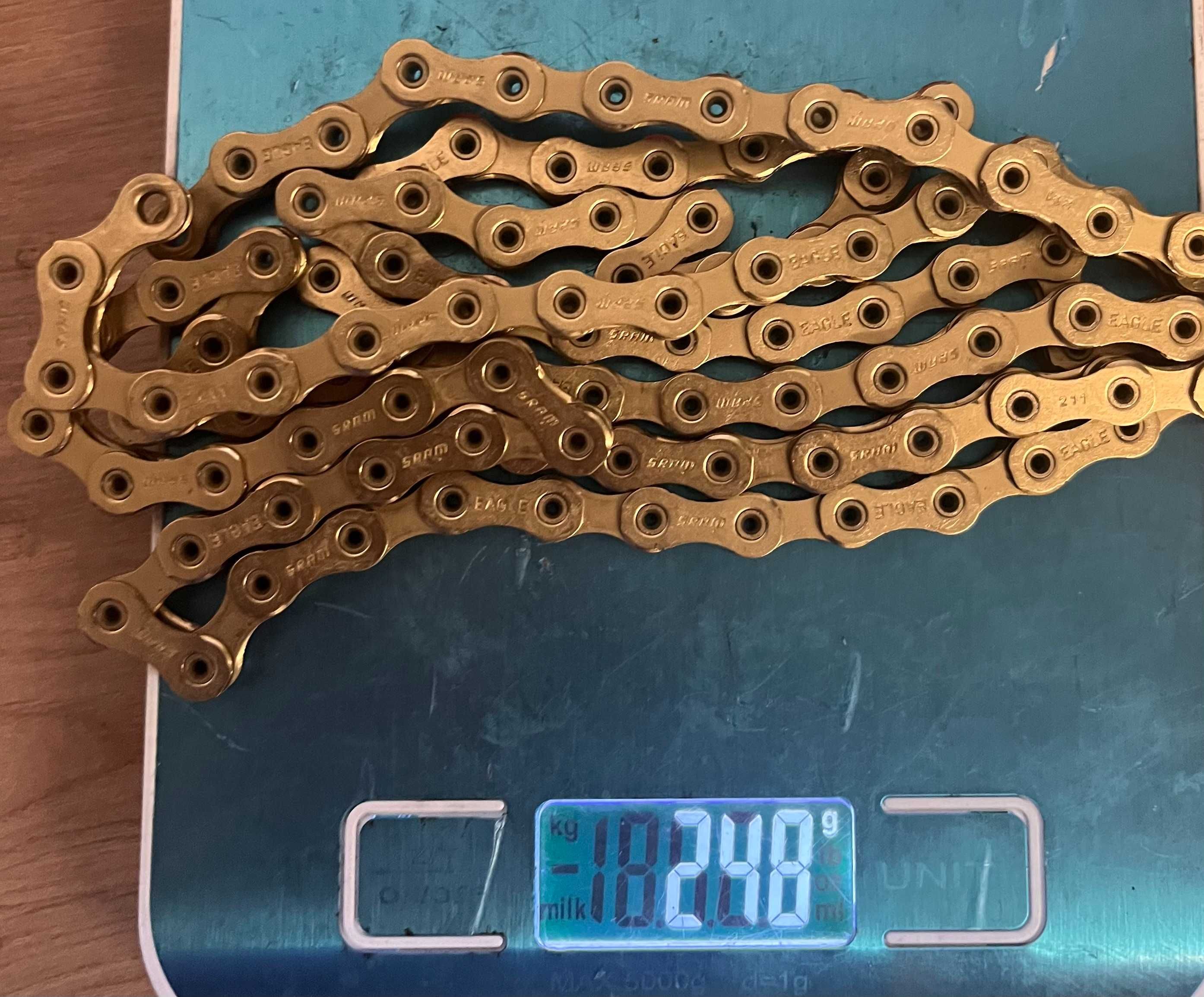 Łańcuch 12s Eagle rzędowy SRAM xx1 Copper Box 126 rudy elektryk ebike