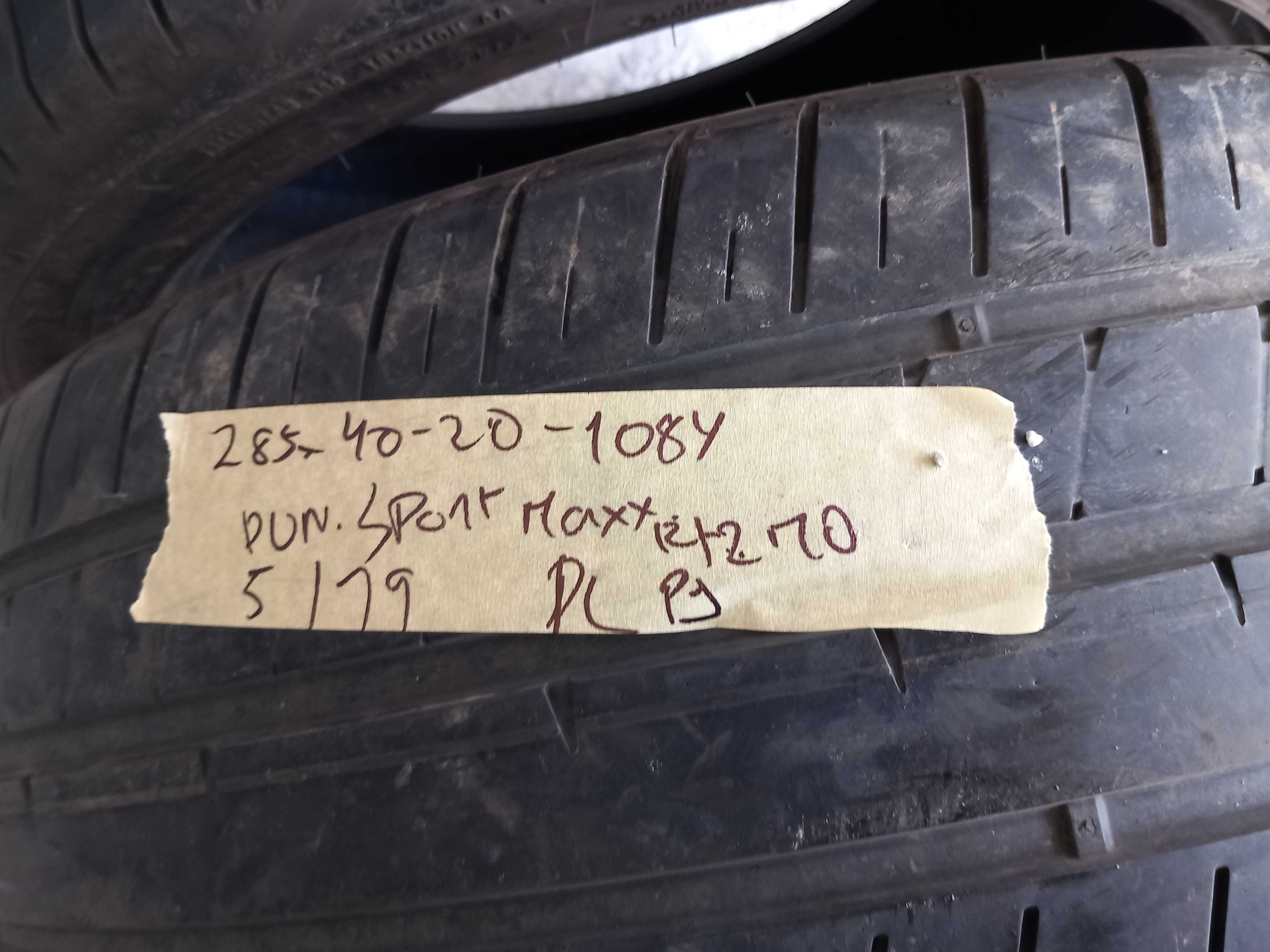 2 Pneus 285/40R20 Dunlop