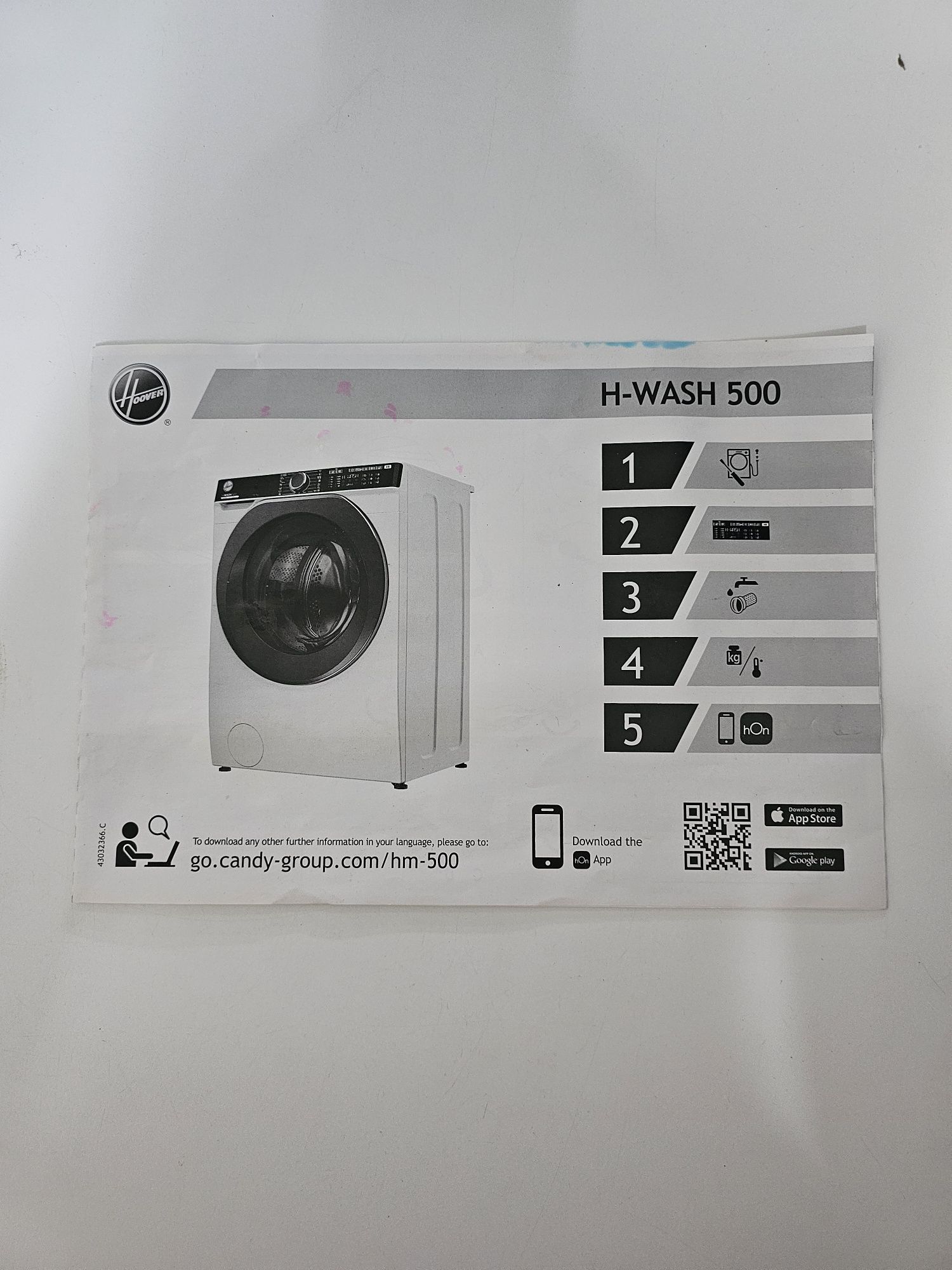 Máquina Lavar Roupa Hoover H-wash 500