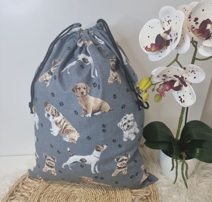 Worki bawełniane w pieski 2 szt.