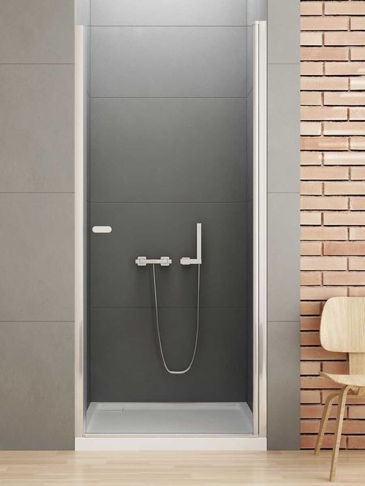 Kabina łazienkowa drzwi wnękowe New Soleo wahadłowe pojedyncze 90