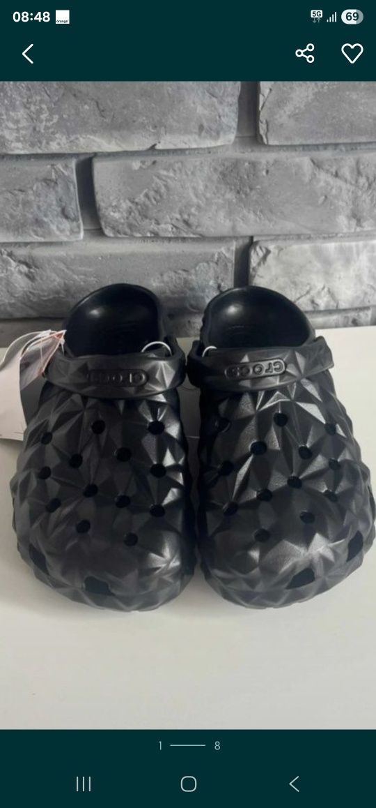 Unisex Crocs czarne chodaki mule wszystkie rozmiary