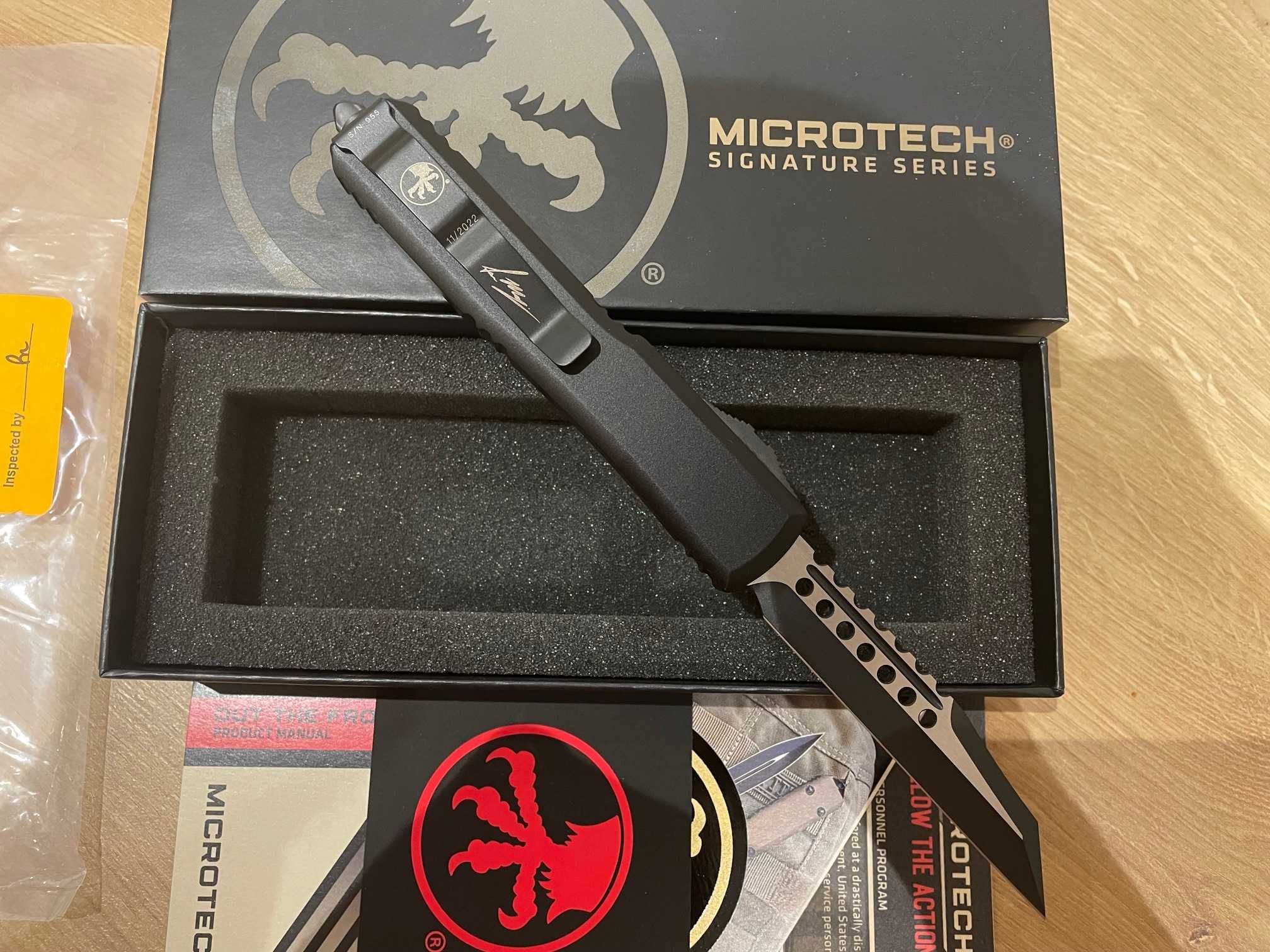 Nóż Microtech Ultratech Warhound Signature Series Black