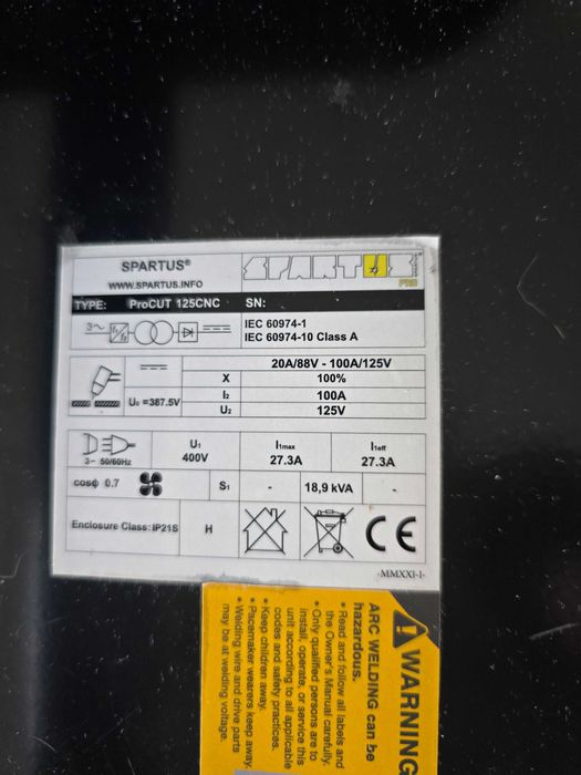 Przecinarka plazmowa Spartus ProCUT 125CNC