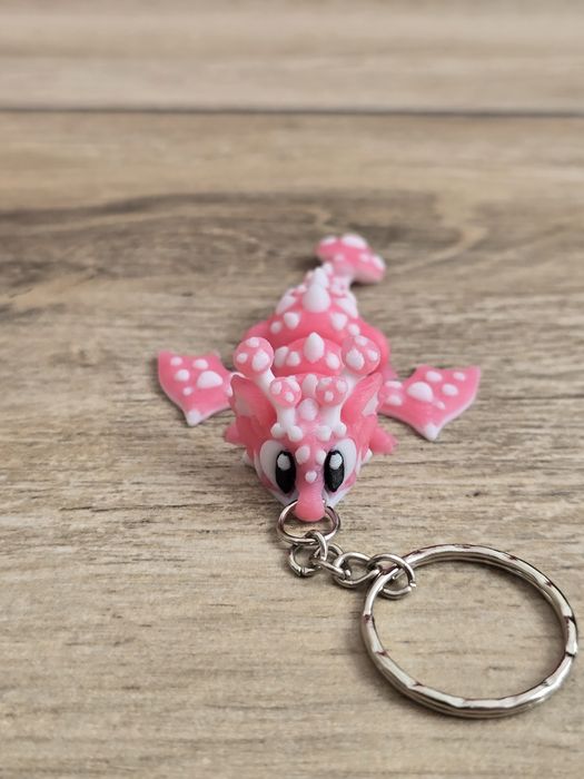 Breloczek Mushroom mini Dragon 3d - Brelok Druk3d fidget Keychain