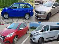 Wynajem wypożyczalnia 5 osób, 9 osób, SKODA, PEUGEOT, FORD Transit