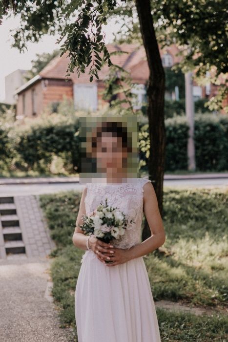 Suknia ślubna LIA zwiewna, romantyczna 162 cm 50 kg
