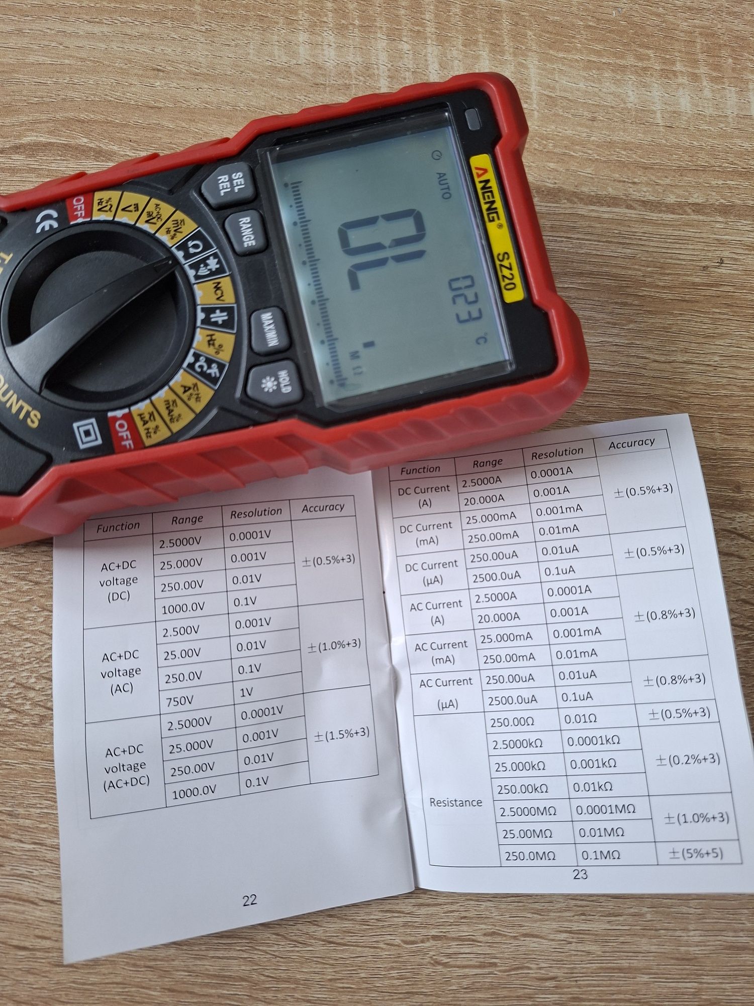 Digital multimetr Aneng sz20