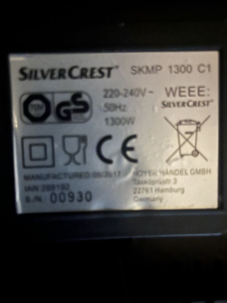 Misa do  robota planetarnego silvercrest