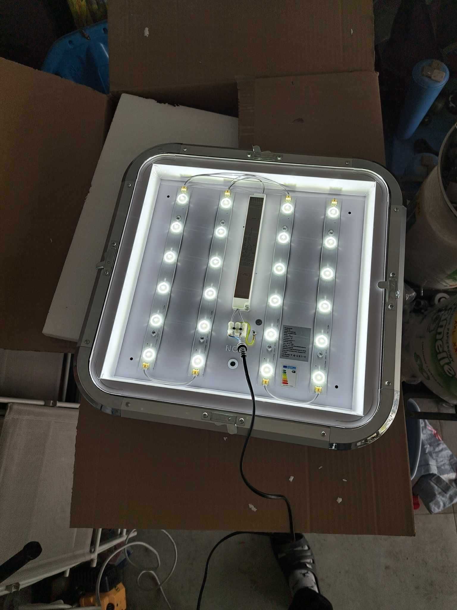 Plafon 2 sztuki,  LED 36W Białe 4000K 45/45cm , 2 tryby świecenia