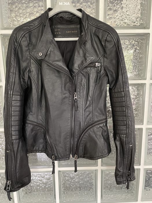 Kurtka damska, prawdziwa Ramoneska, Zara, skóra naturalna!