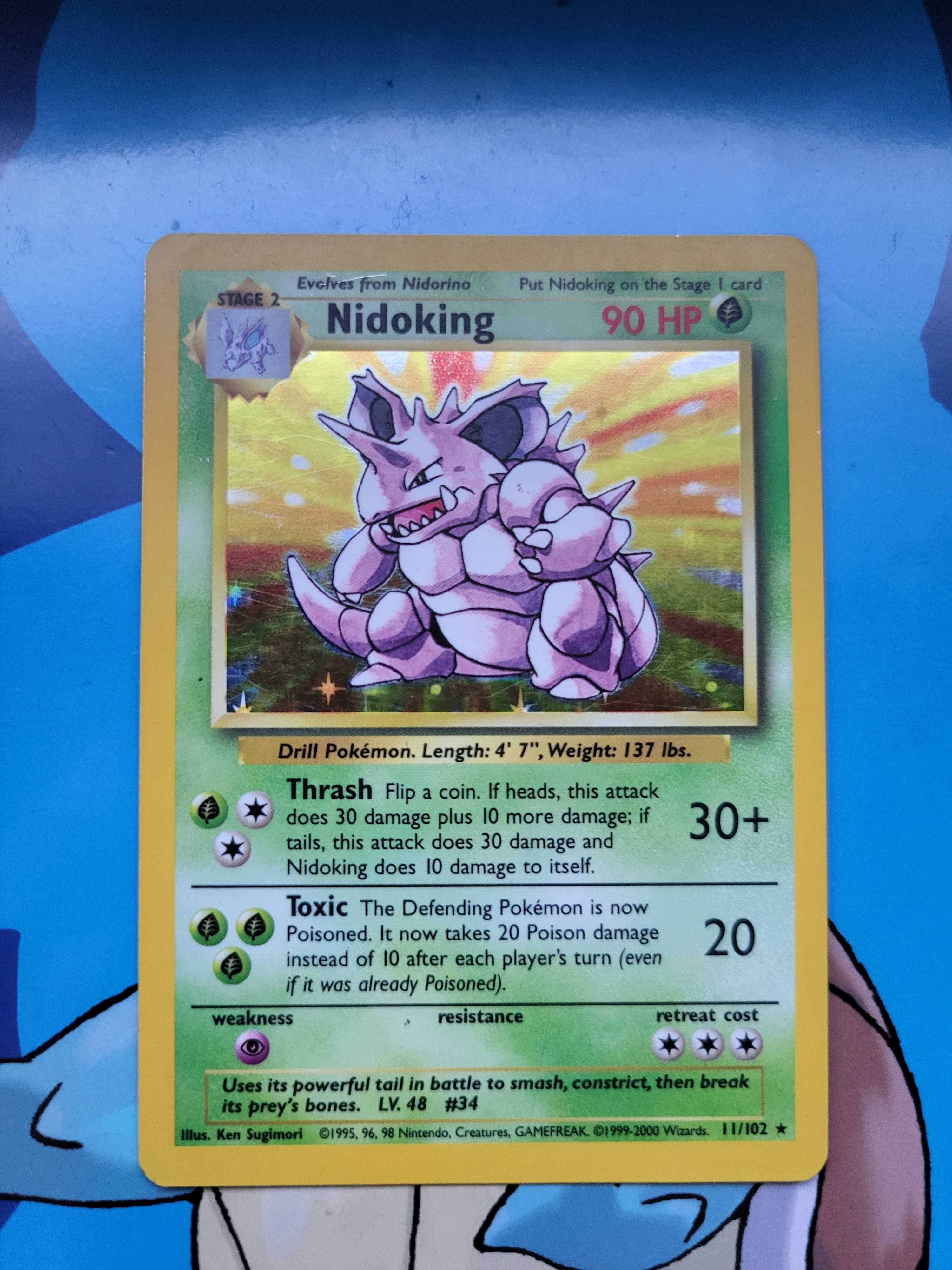 Karta Pokemon Holo Nidoking base set 11/102