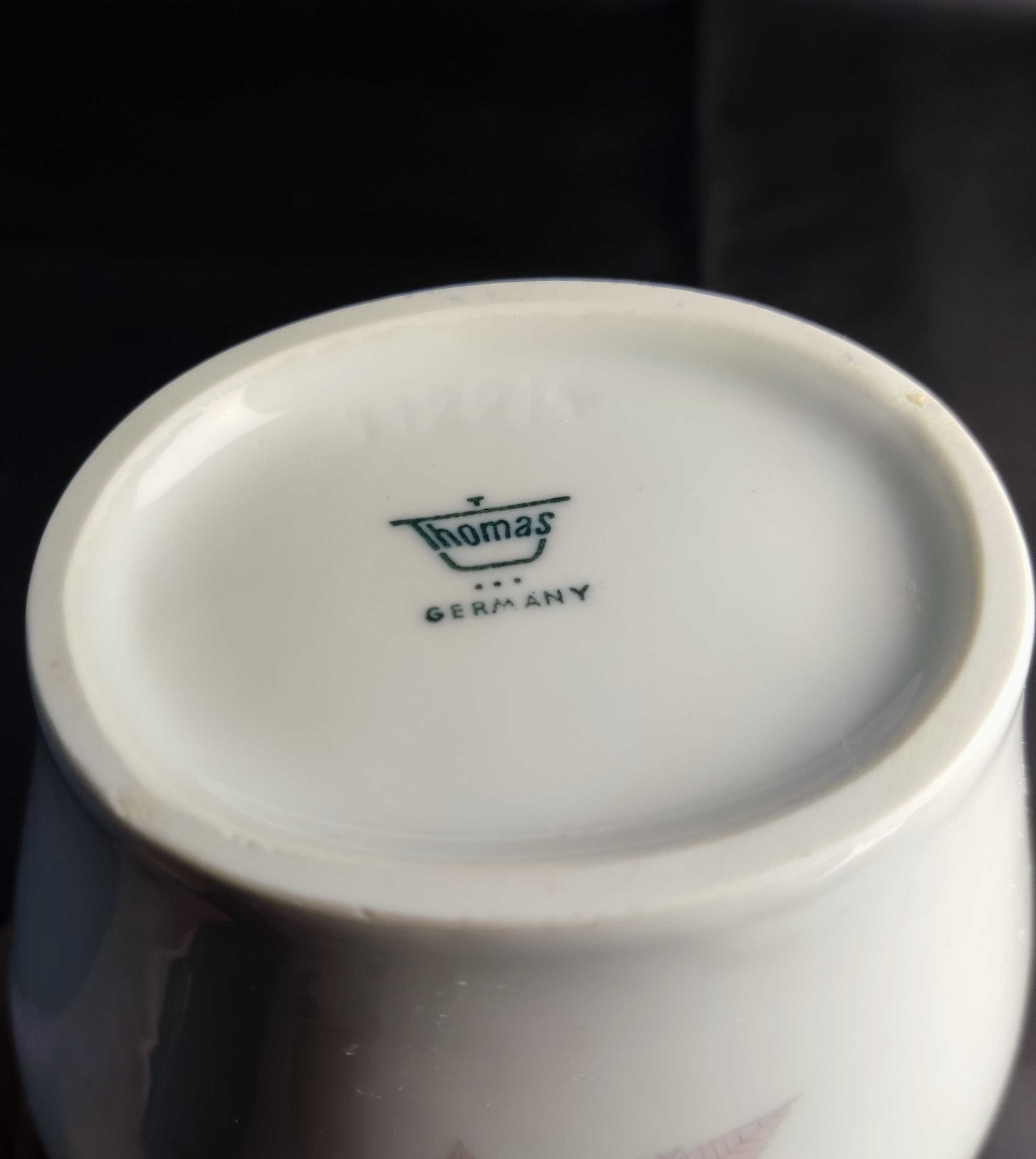 Wazon porcelanowy THOMAS Rosenthal - wzór w liście- lata 60