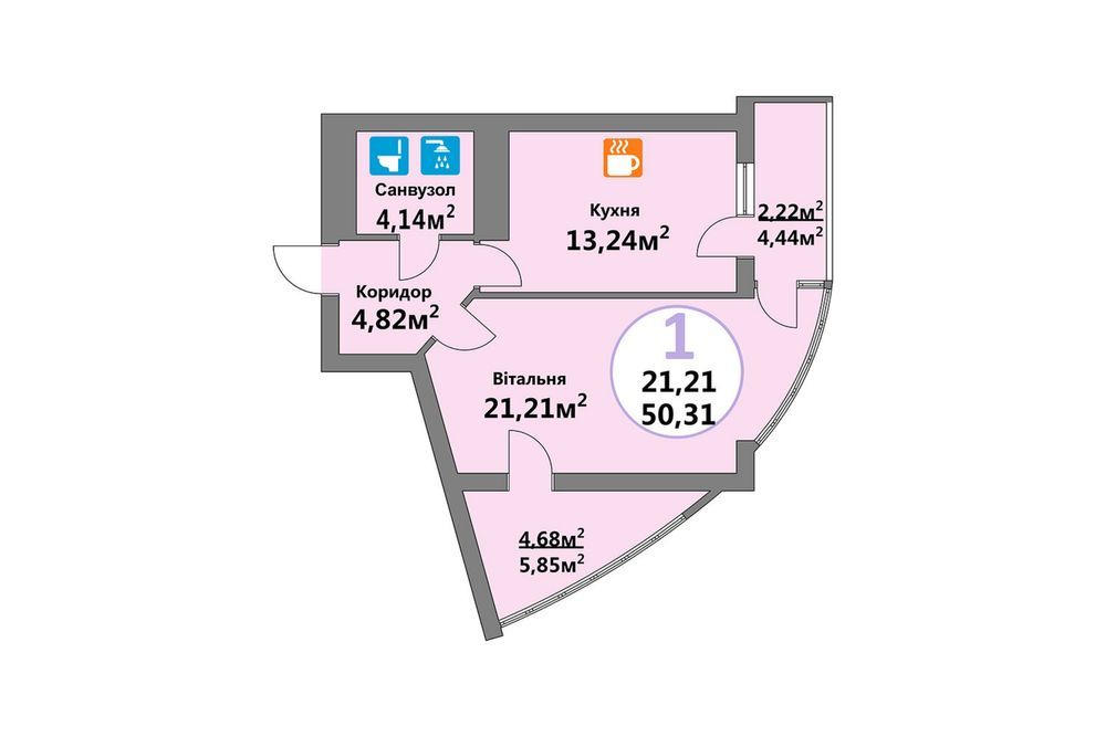 Продаж однокімнатної квартири ЖК Еко-Дім на Тракті