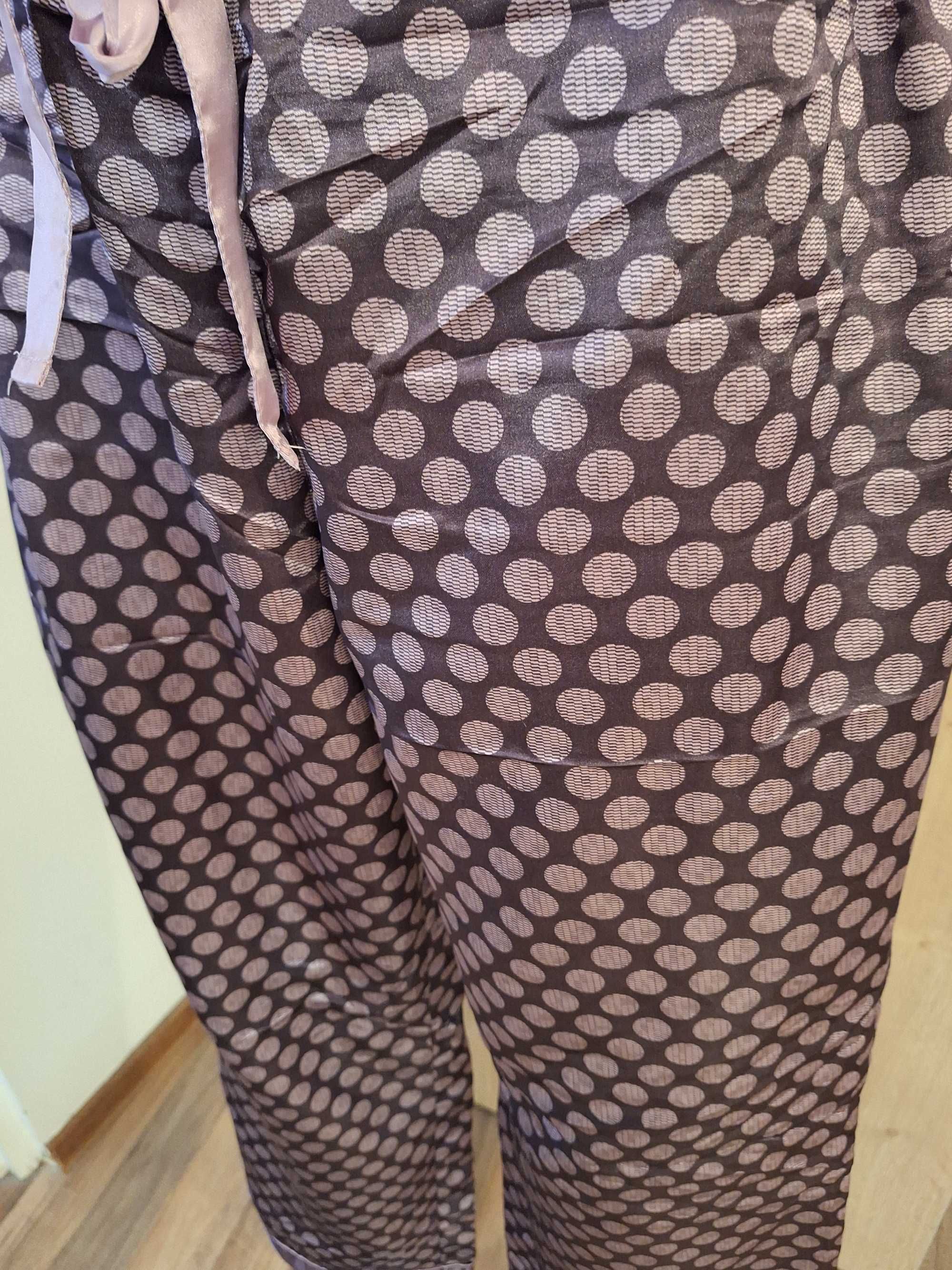 spodnie od piżamy satynowe fiolet 42
