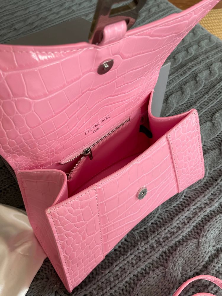 Сумка Balenciaga рожева, чорна, біла