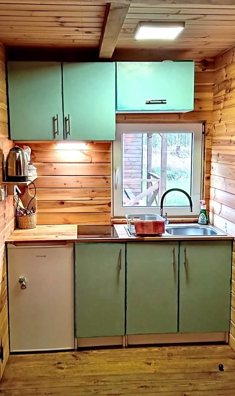 Domek całoroczny drewniany. Sauna, jacuzzi, ognisko.
