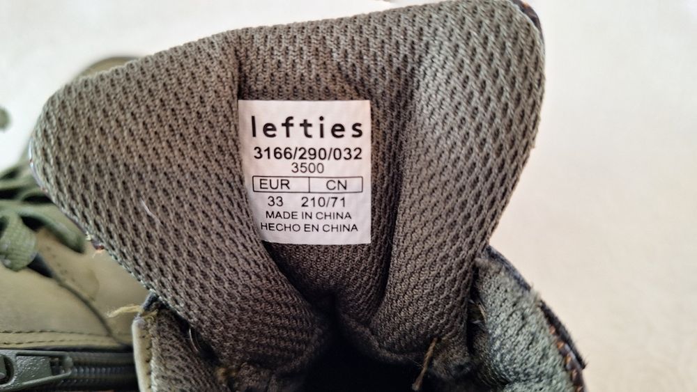Botins lefties verde azeitona