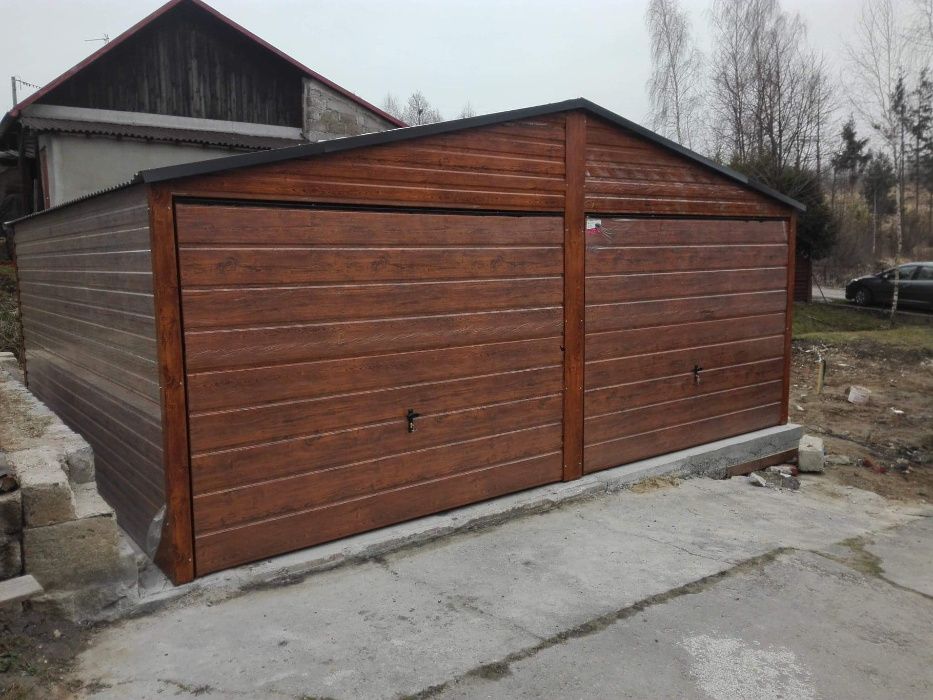 garaż 6x5,6x6,6x7, garaże blaszane drewnopodobne, wzmocnione profil,