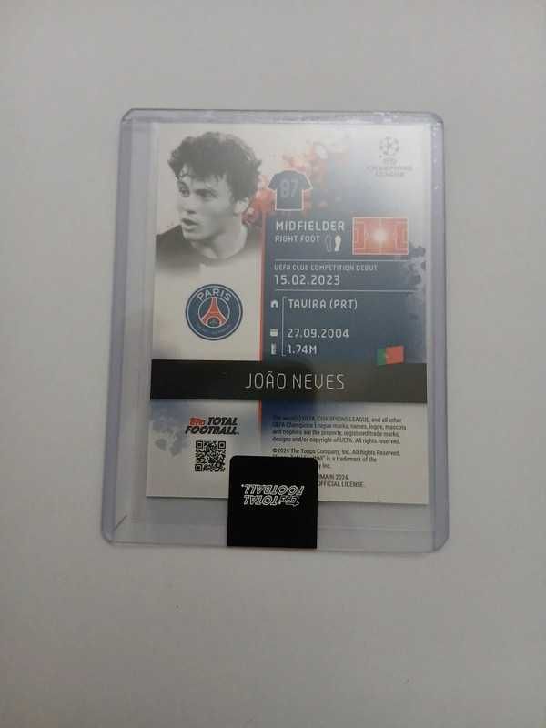 João Neves PSG 15/75 Topps Total Football