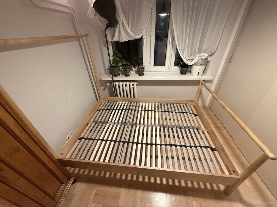 Łóżko, rama Ikea GJÖRA + dno LÖNSET 140x200