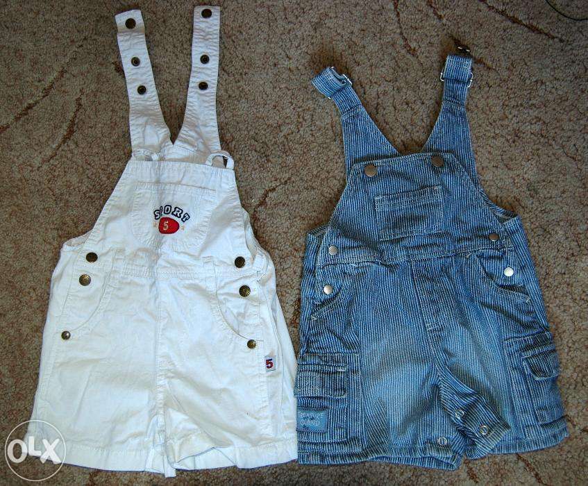 Śliczne krótkie spodenki i rampersy 0-3m rozmiar 62 - komplet 4 szt.