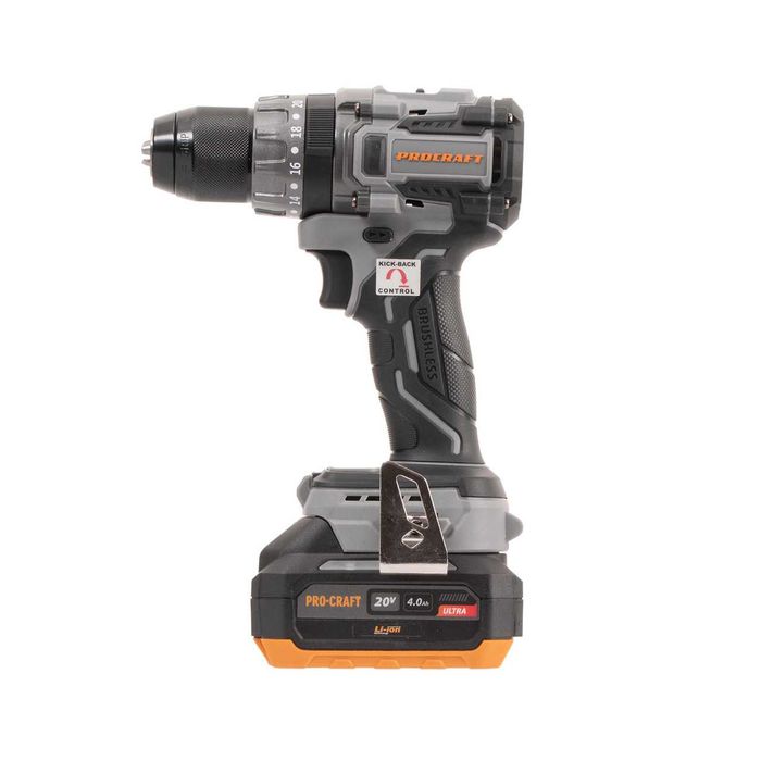 Акумуляторний шуруповерт Procraft Industrial CD20A (20В 4Ач Зп) кейс