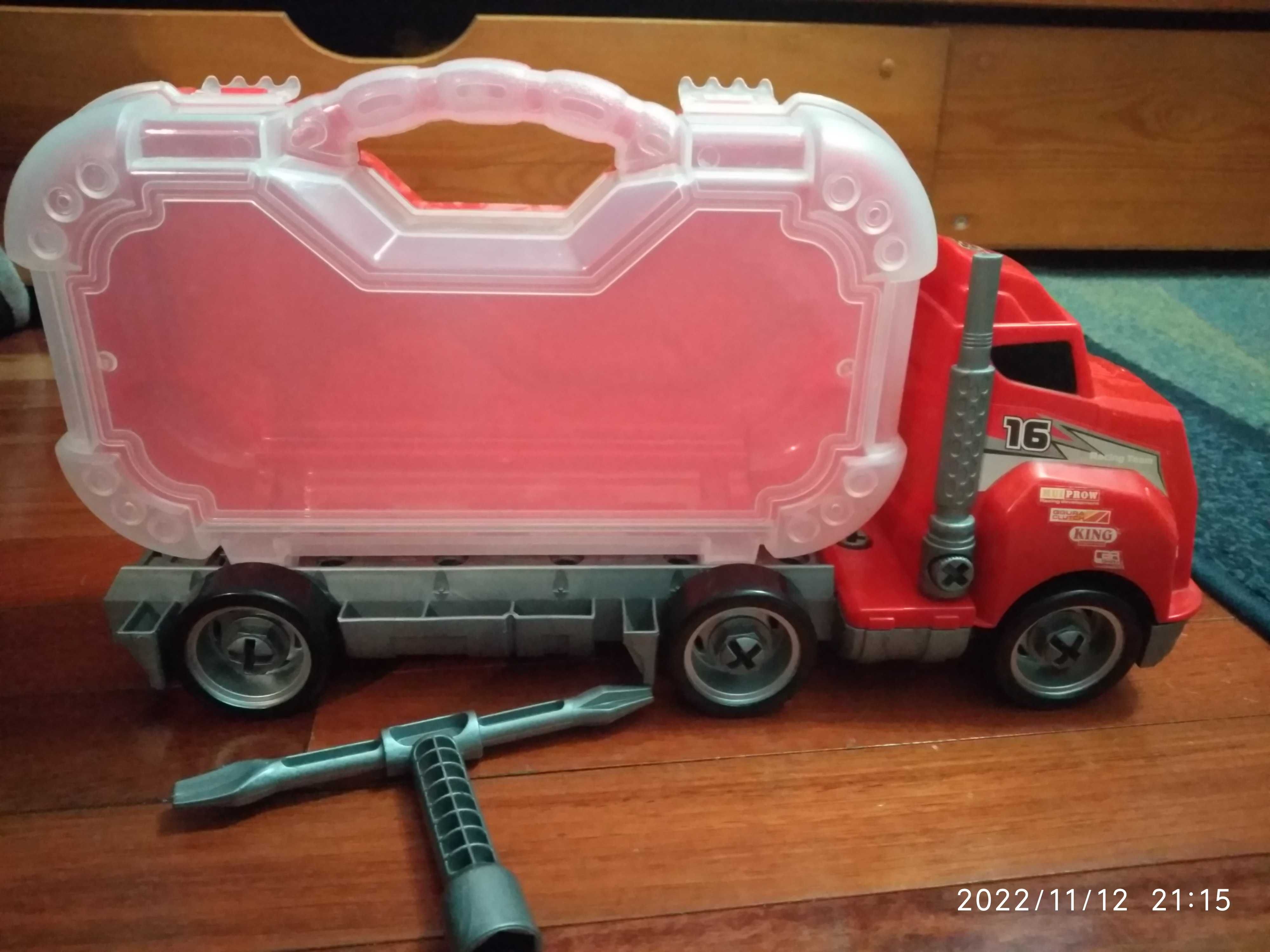 Zabawka ciężarówka rozkładana koła odkręcan