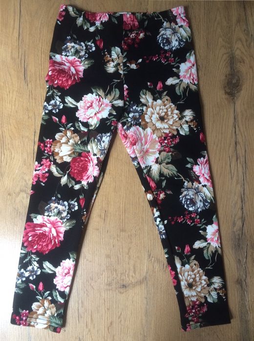 Dziewczęce spodnie Shein legginsy z kwiatowym wzorem rozmiar 110