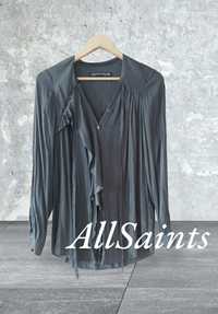 AllSaints  - koszula z ozdobną falbanką