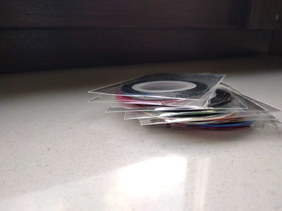 Kolorowe tasiemki do paznokci