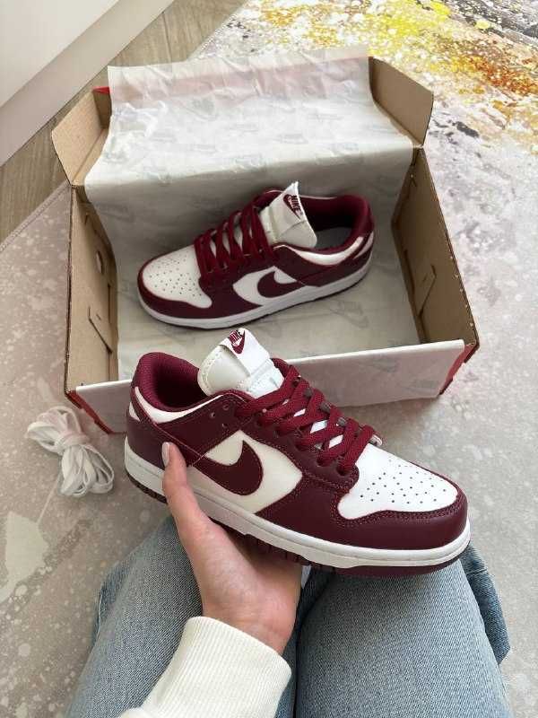 Кроссовки найк данк бордовые (36-41) Кросовки Новые Nike Dunk Bordo