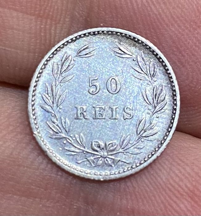 Moeda 50 Reis D LUIS I - 1877