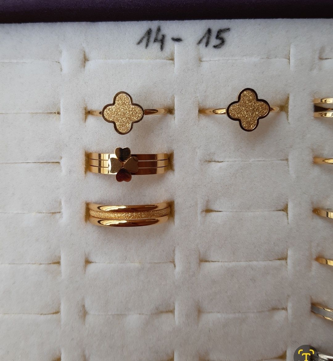 Pierścionek ze stali chirurgicznej 316l w kolorze złotym 17-20mm 14-22