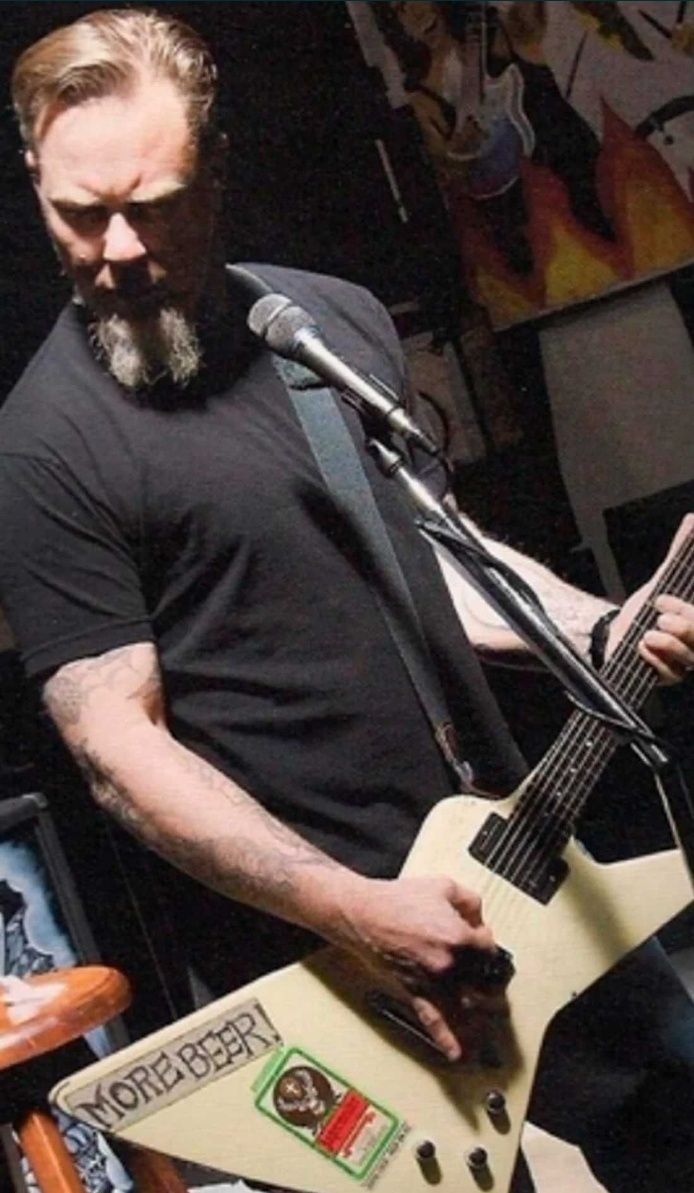 MORE BEER James Hetfield Metallica nowe naklejki gitarowe winylowe