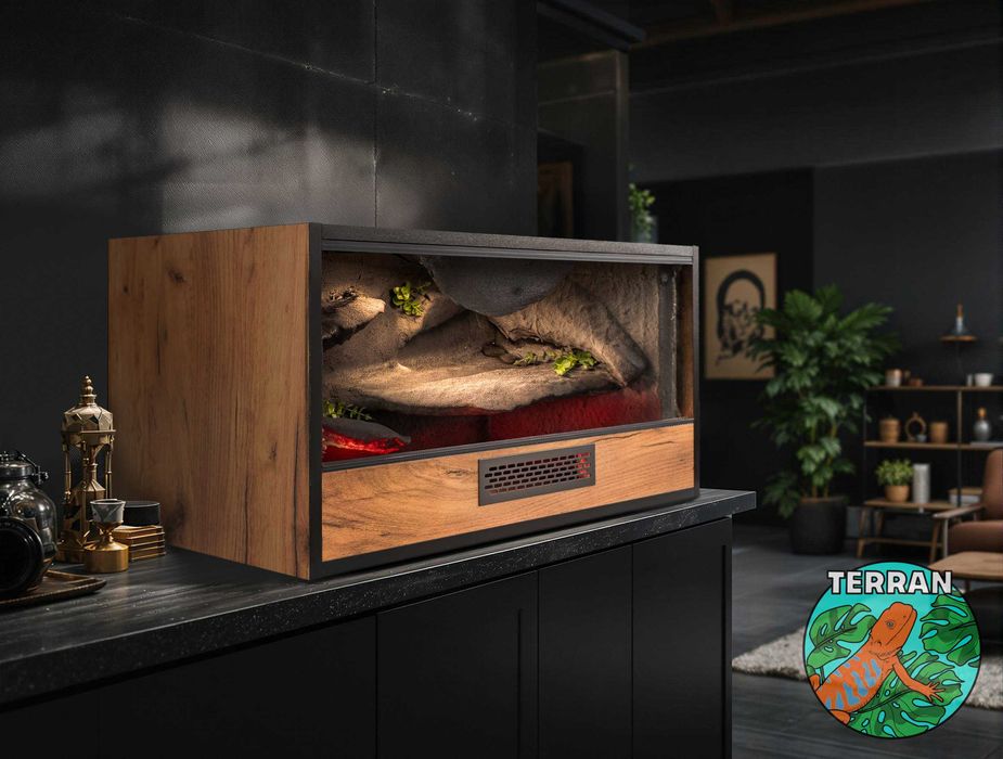 Terrarium 80x40x40cm Agama Gekon wąż zbożowy heterodon