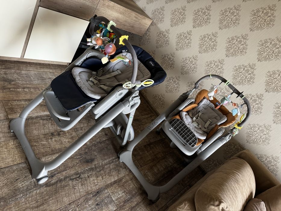 Стілець для годування chicco polly magic relax для двійні