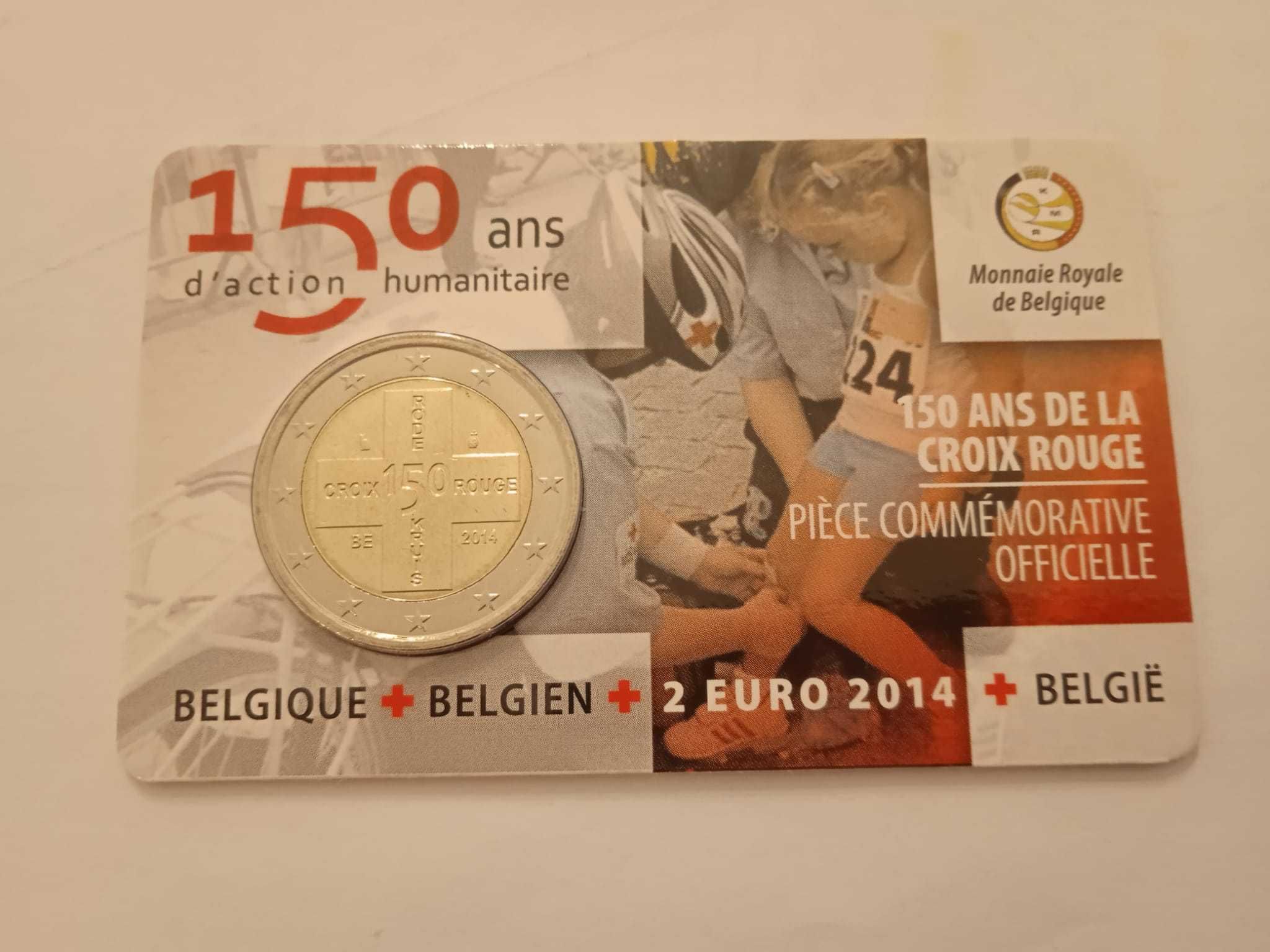 Moeda 2€ Bélgica Cruz Vermelha