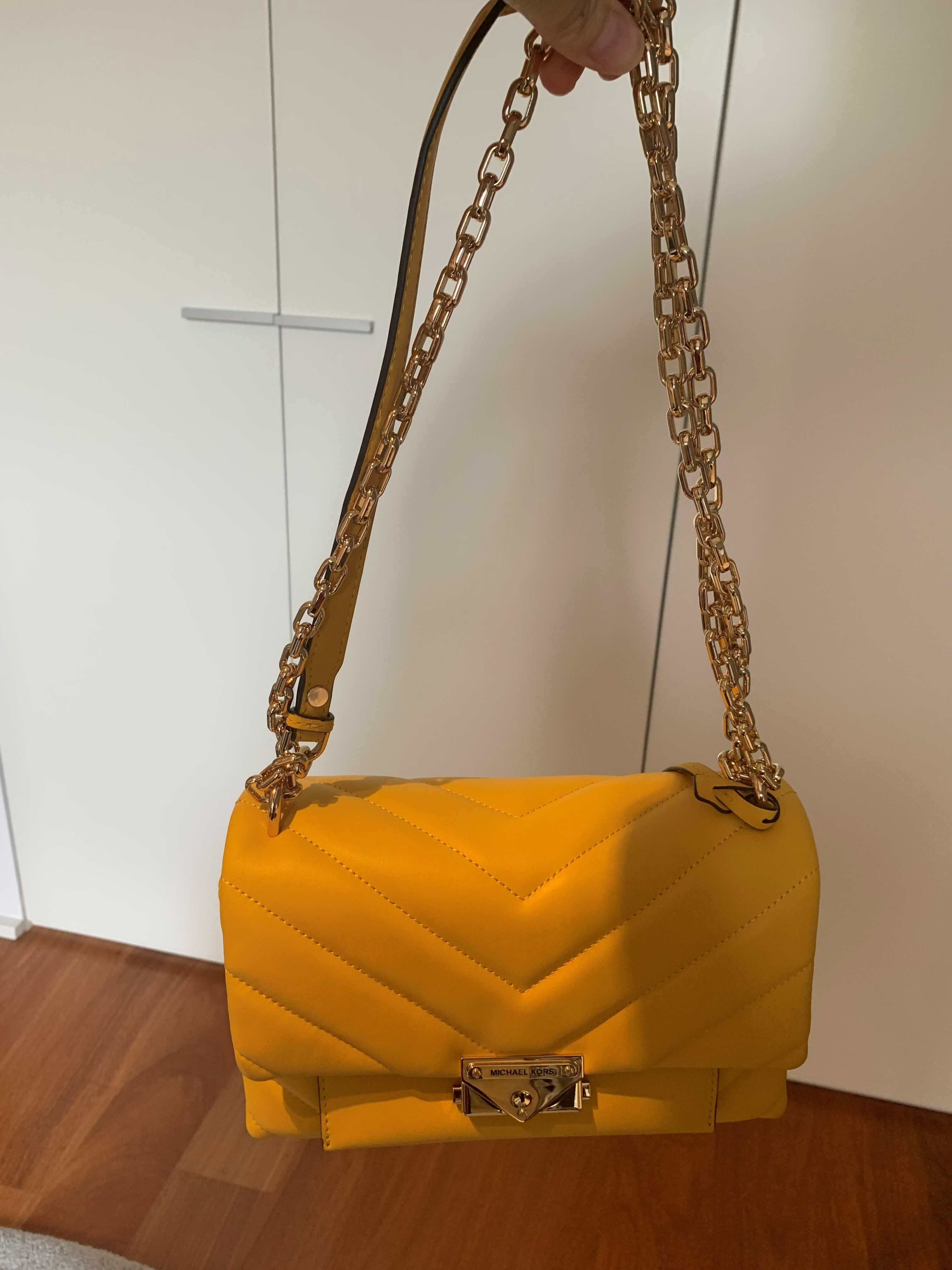 MICHAEL KORS - Cece Medium Leather Shoulder Bag In Sunflower/gold