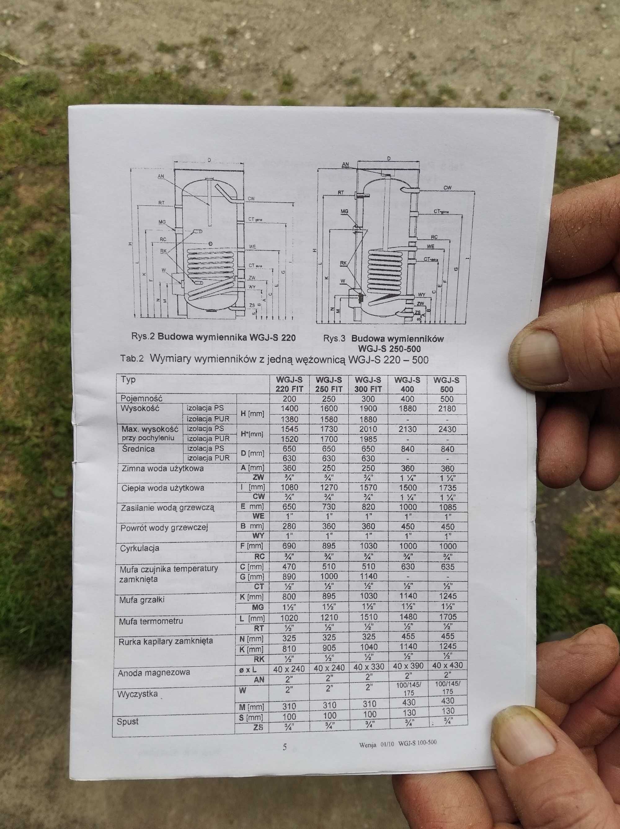Bojler Elektrometr 200l  z pojedynczą wężownicą+ grzałka 2500W