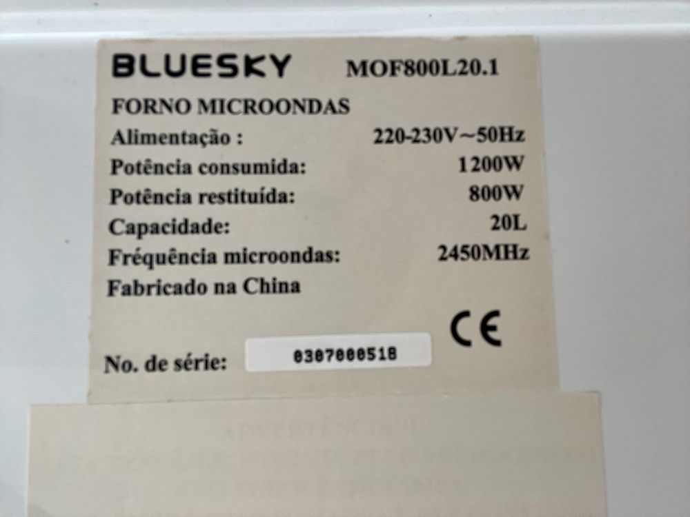 Microondas Bluesky