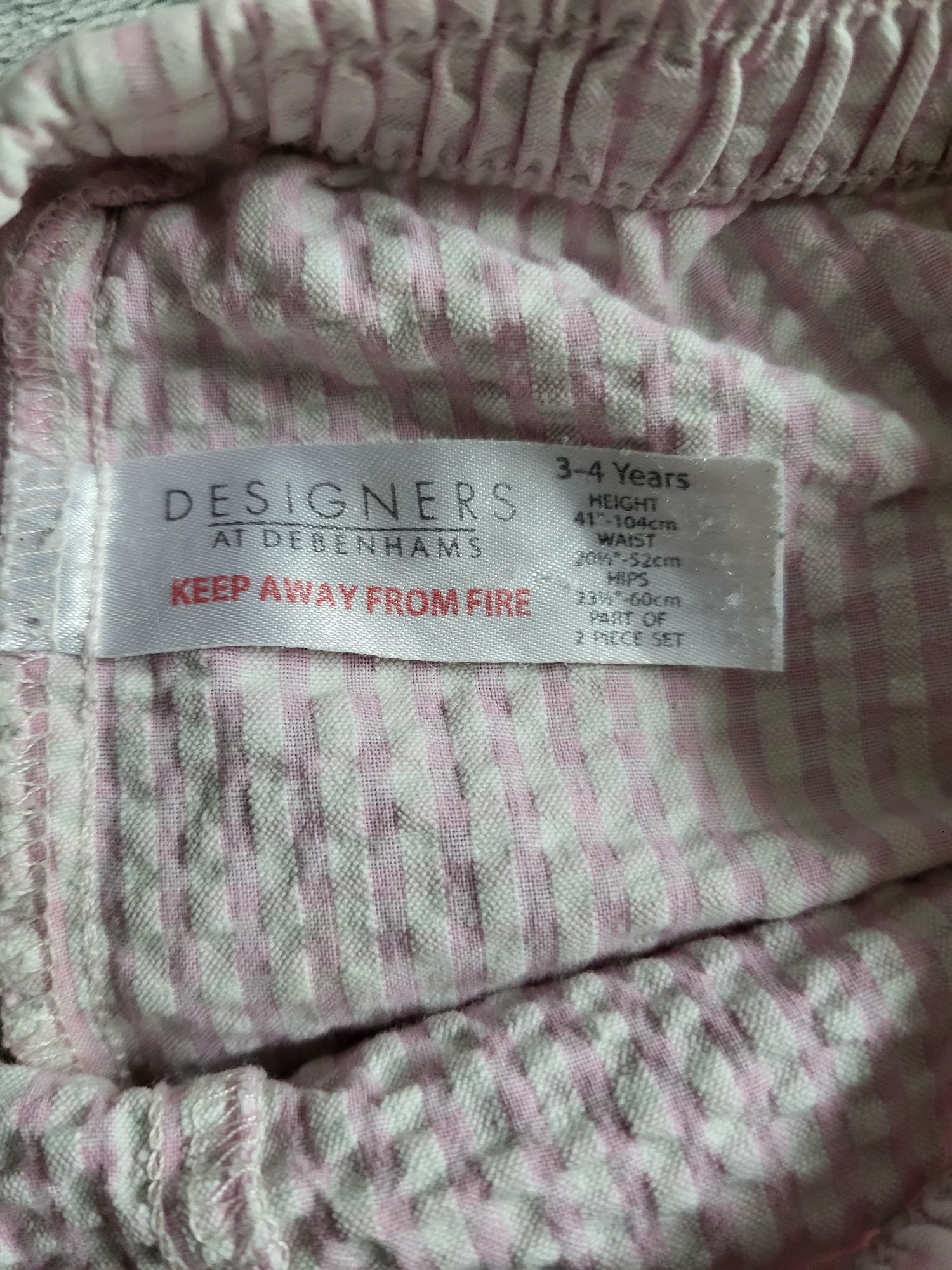 Spodnie od pidżamy dla dziewczynki 3-4 latka,  bawełna