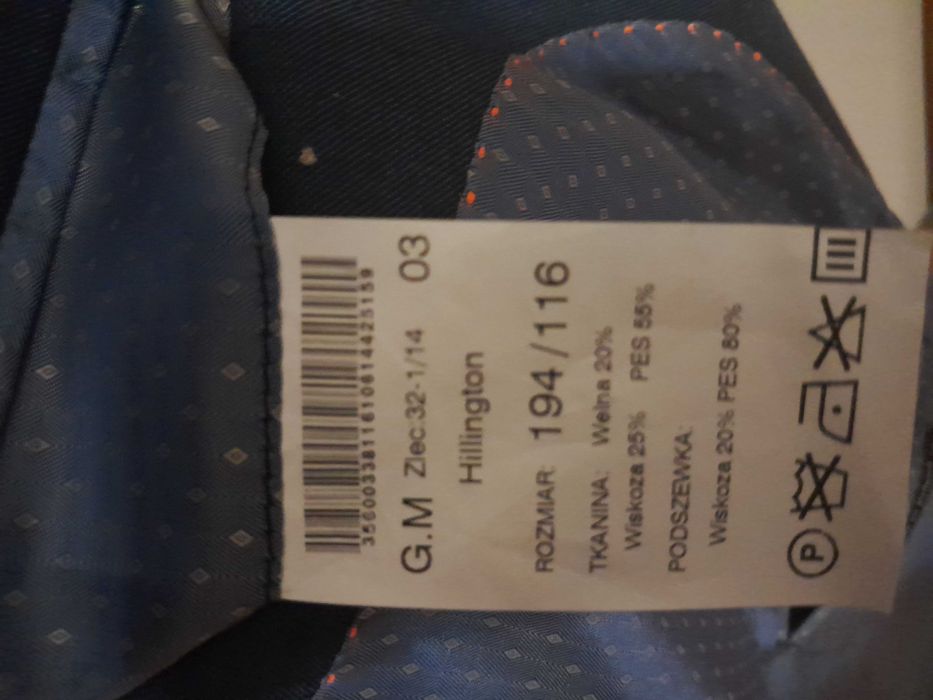 Garnitur męski dla wysokich mężczyzn