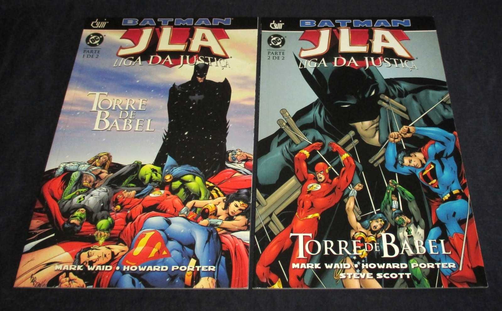 Livros BD Batman JLA Liga da Justiça Torre de Babel Devir Dc Comics