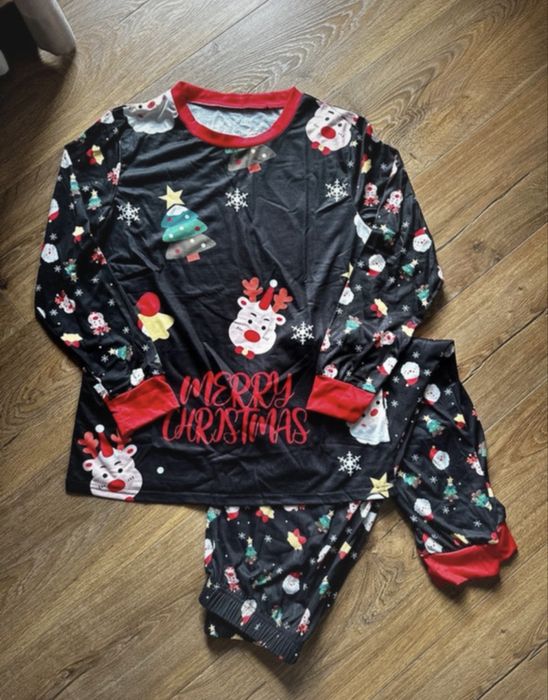 Zestaw pižam mama tata dziecko noworoczne świąteczne dla rodziny
