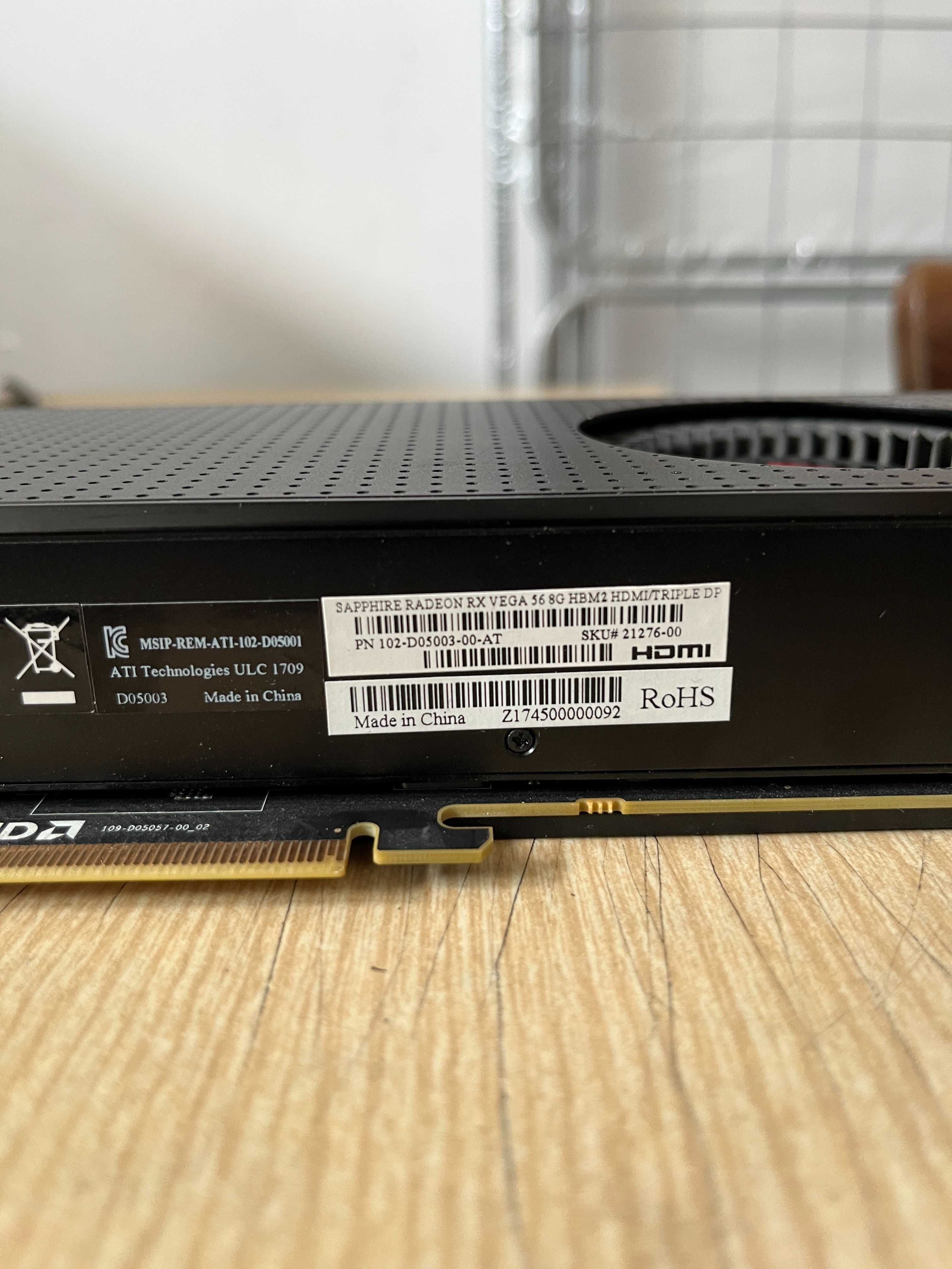 Karta graficzna Sapphire Radeon RX Vega 56 8G HBM2 8GB 2048 bit